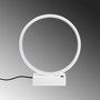 Opviq Halka - 13308 Lámpara de mesa blanca metálica
